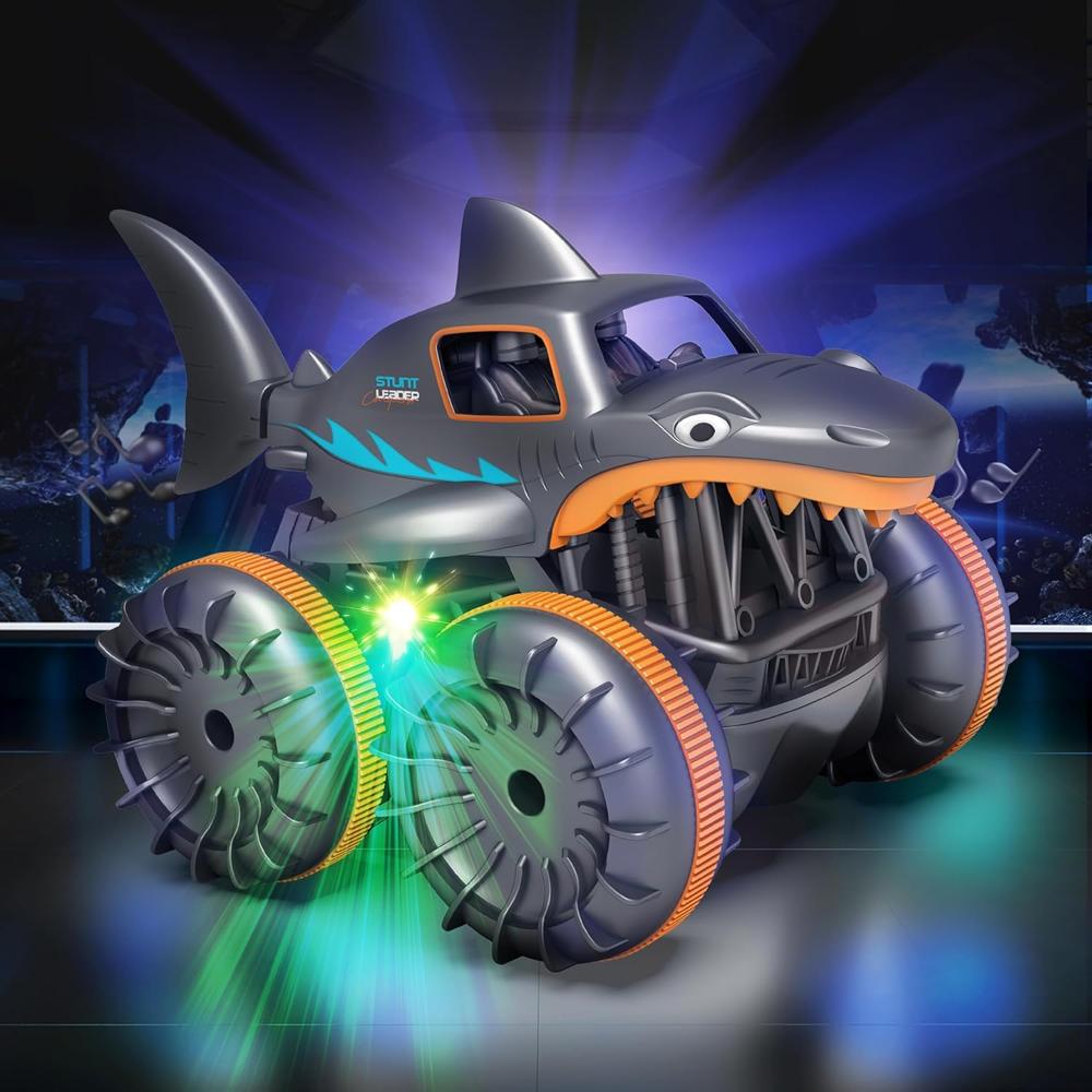 Shark Stunt RC Car 360 Rotating Amphibious Remote Control Car