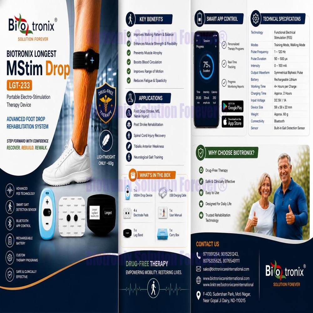 Rechargeable Neuro Foot Drop Stimulator Portable Equipment