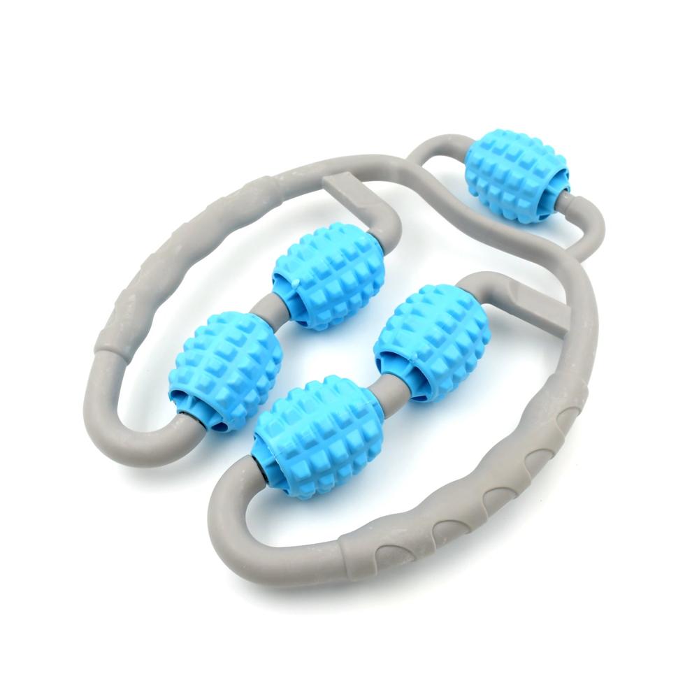 Muscle Massage Roller For Leg Soreness & Relaxation (5 Wheels, 1 Pc) - Color: Mix