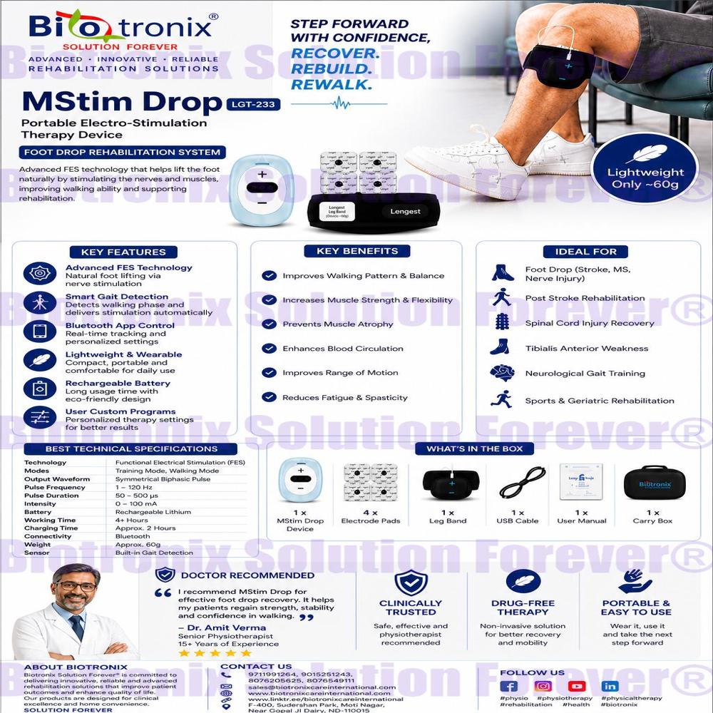 Foot Drop Therapy Device for Neuromuscular Rehabilitation