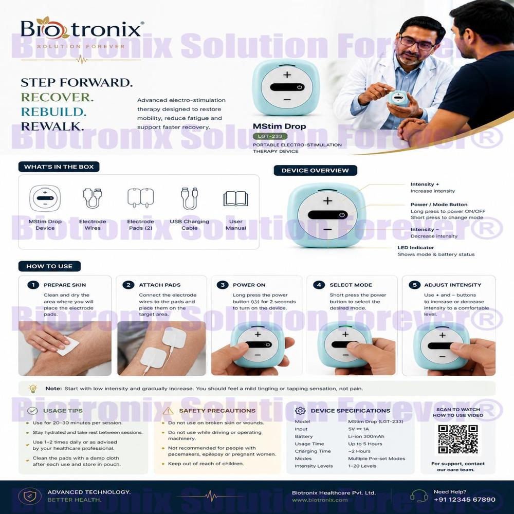 Advanced Wearable Foot Drop Recovery Stimulator System