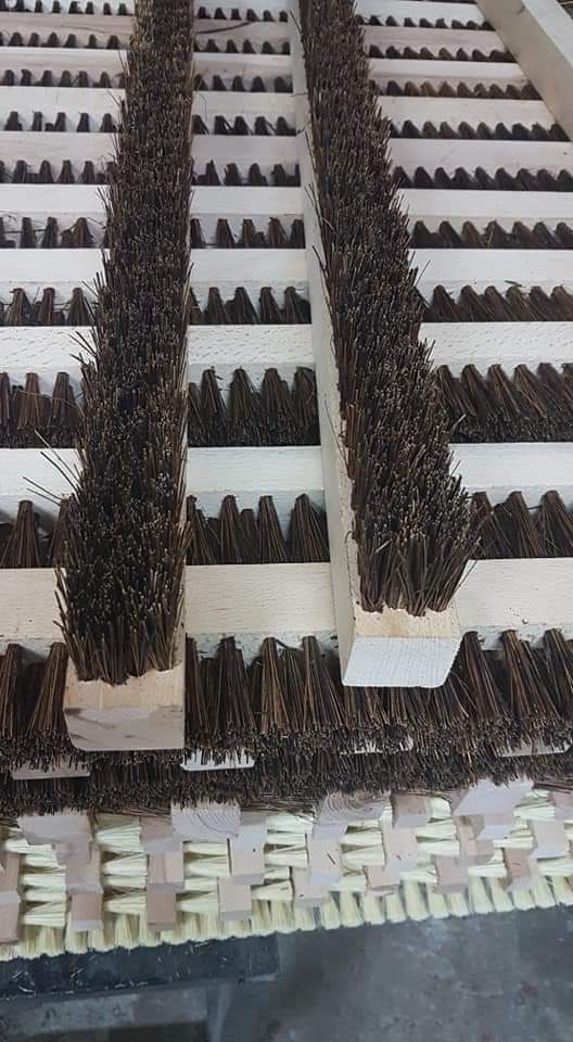 Coco Fiber And Wooden Brush