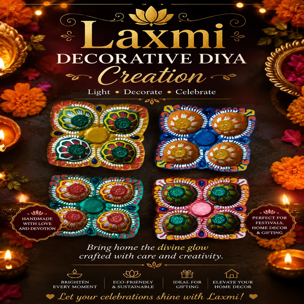 Decorative Diya Ld-18 - Color: Multicolour