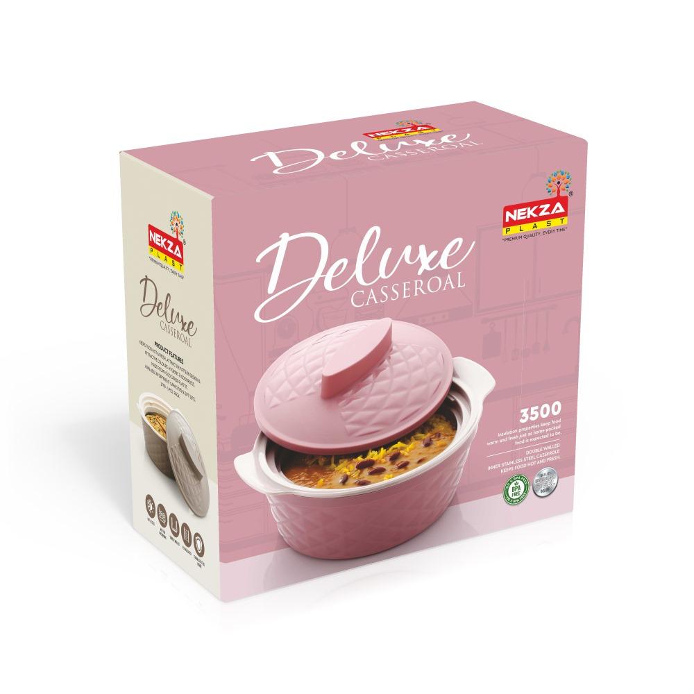 INSULATED STEEL PLASTIC CASSEROLE HOTPOT 3500ML