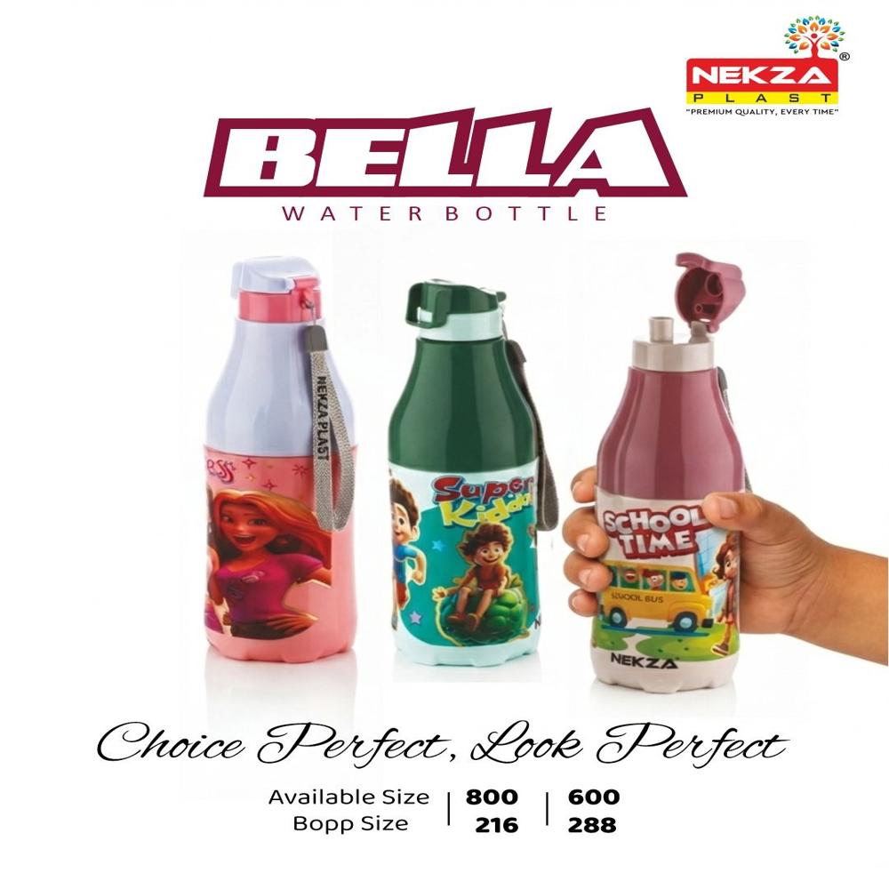 Printed Kids School Water Bottle-BELLA 800ML,600ML
