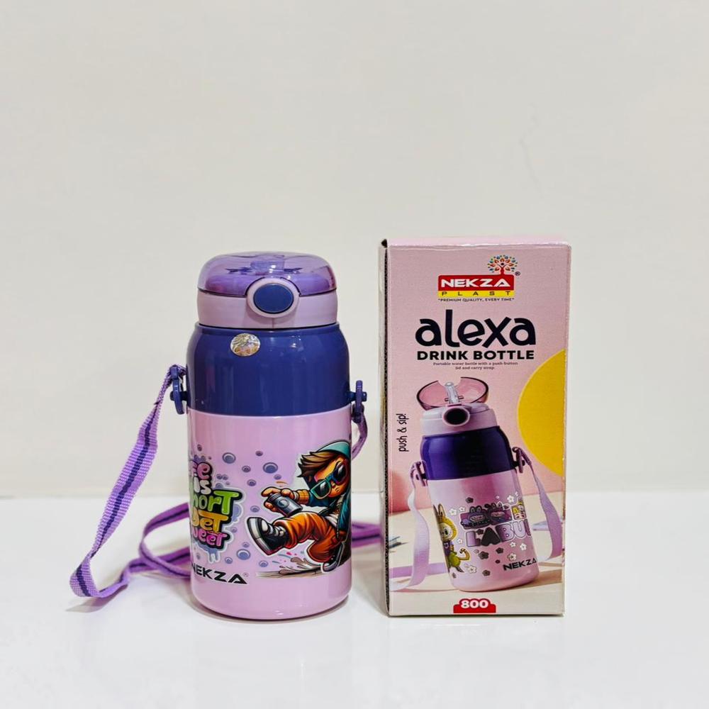 Kids Plastic School Water Bottle-ALEXA 800ML