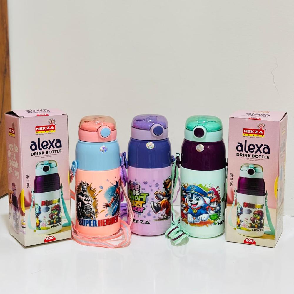 Kids Plastic School Water Bottle-ALEXA 800ML