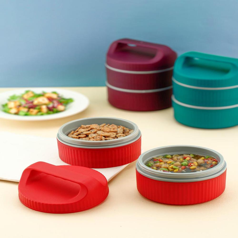 2 PARTITION INSULATED PLASTIC TIFFIN SET-MARIO 2