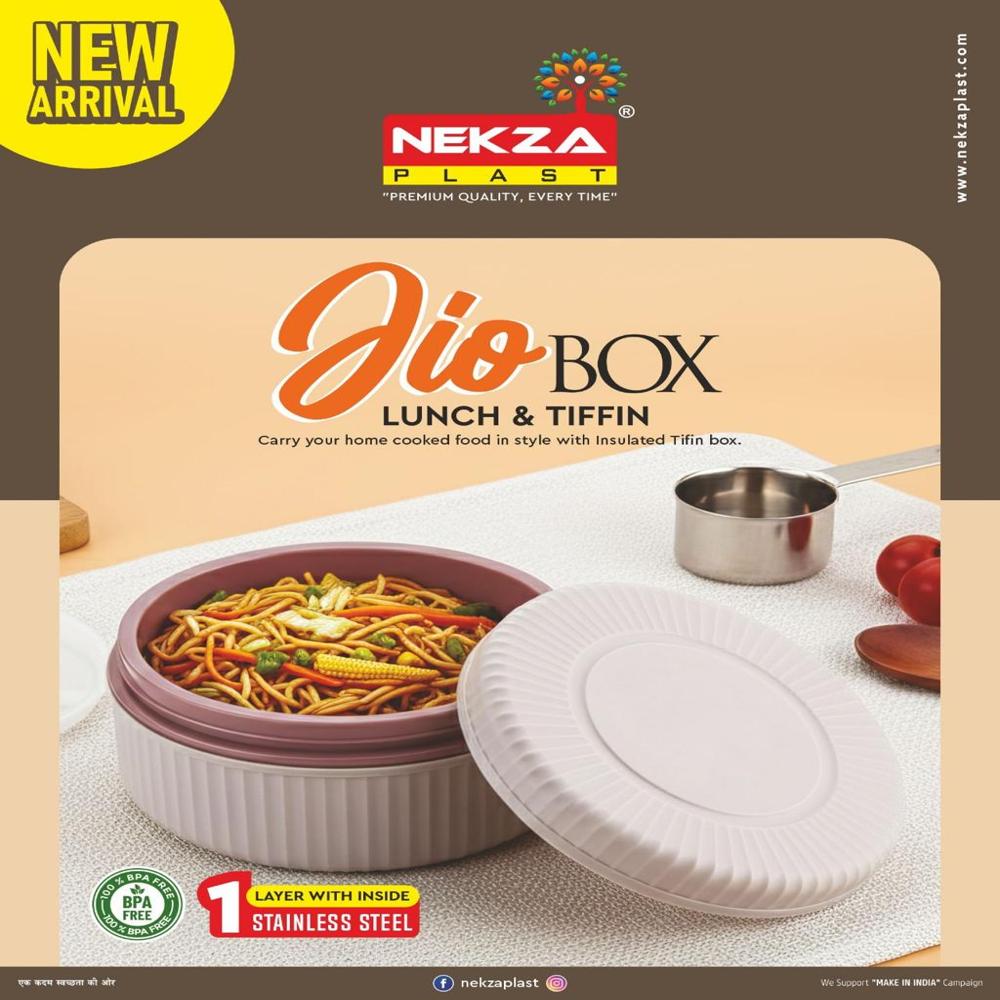 INSULATED SINGLE LAYER STEEL LUNCHBOX -JIO TIIFIN