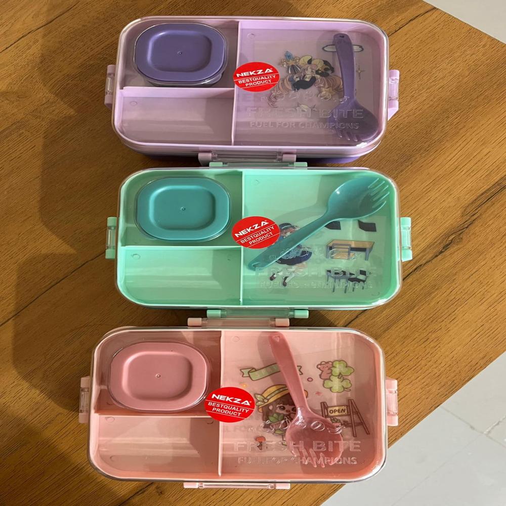 KIDS AIRTIGHT PLASTIC LUNCHBOX-FRESHBITE LUNCHBOX