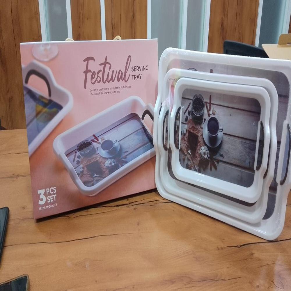 3 Piece Tray Set-FESTIVAL  TRAY