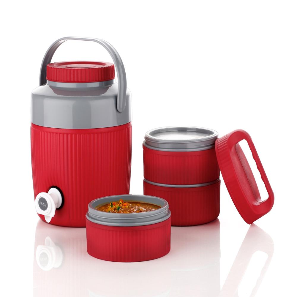 Plastic water jug Tiffin box Nekza Plast combo set-Celebration 2 pcs combo