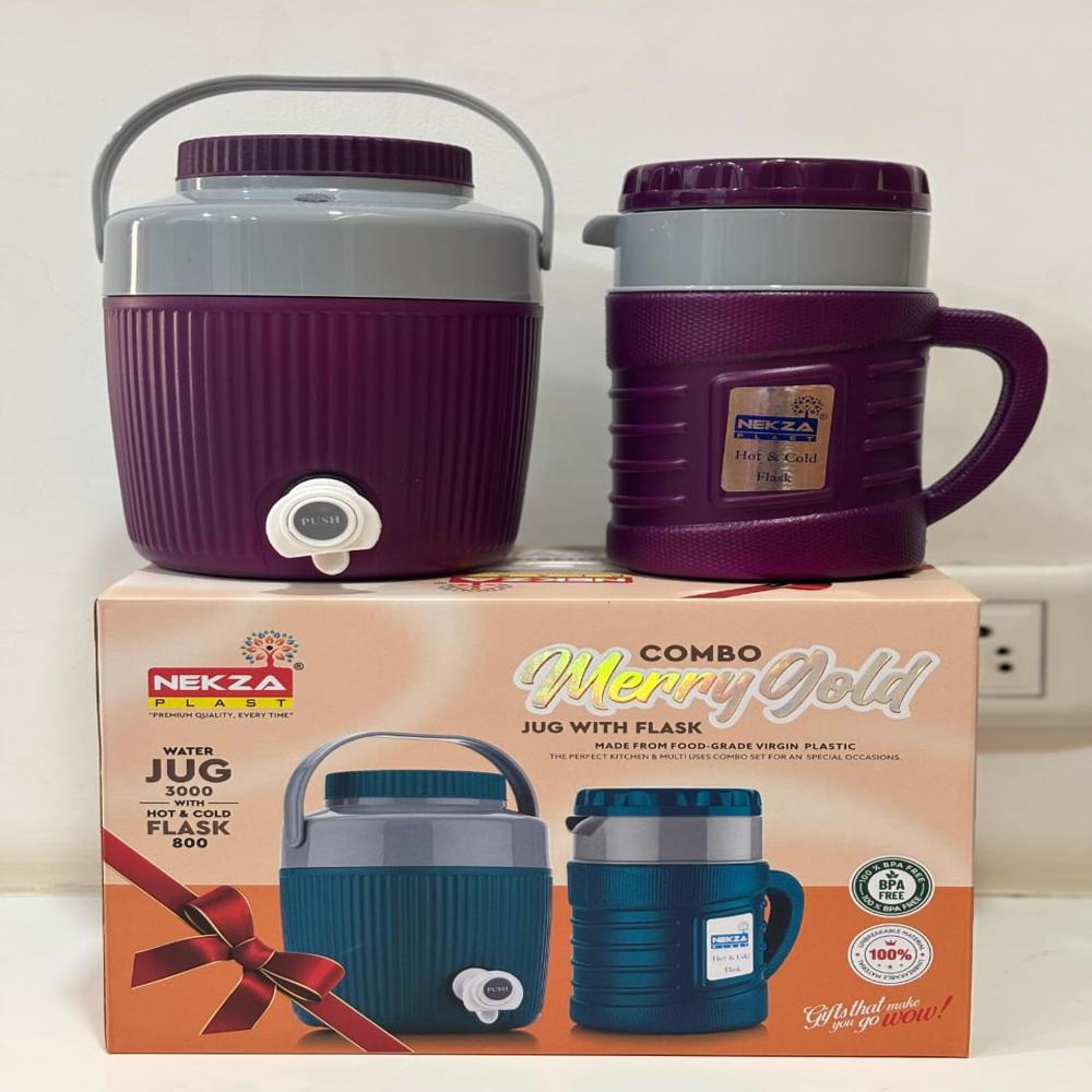 Plastic water jug, Flask Nekza Plast combo set-Merrygold Combo Set