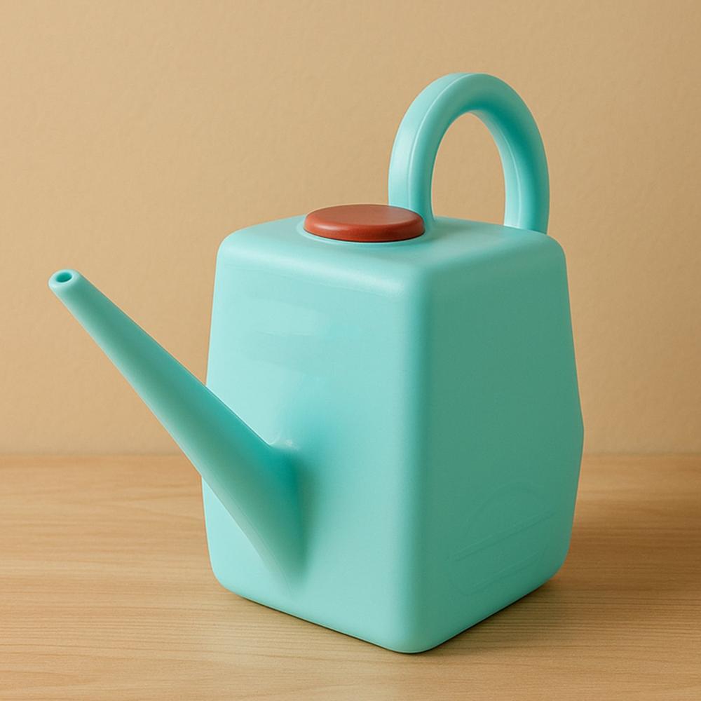 2 Litre Heavy-Duty Plastic Gardening Watering Can With Long Spout & Ergonomic Handle - Color: Mix