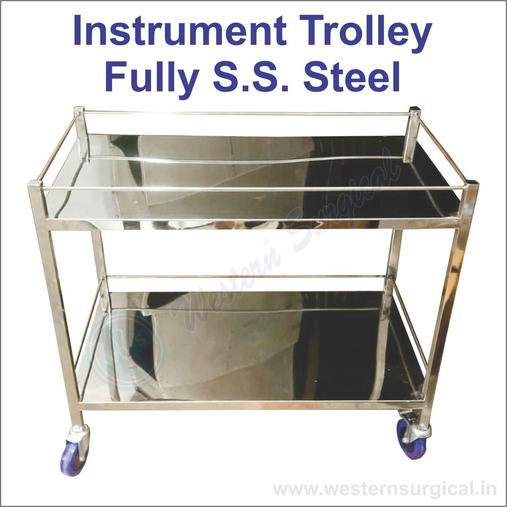 Instrument Trolley Fully S.S. Steel