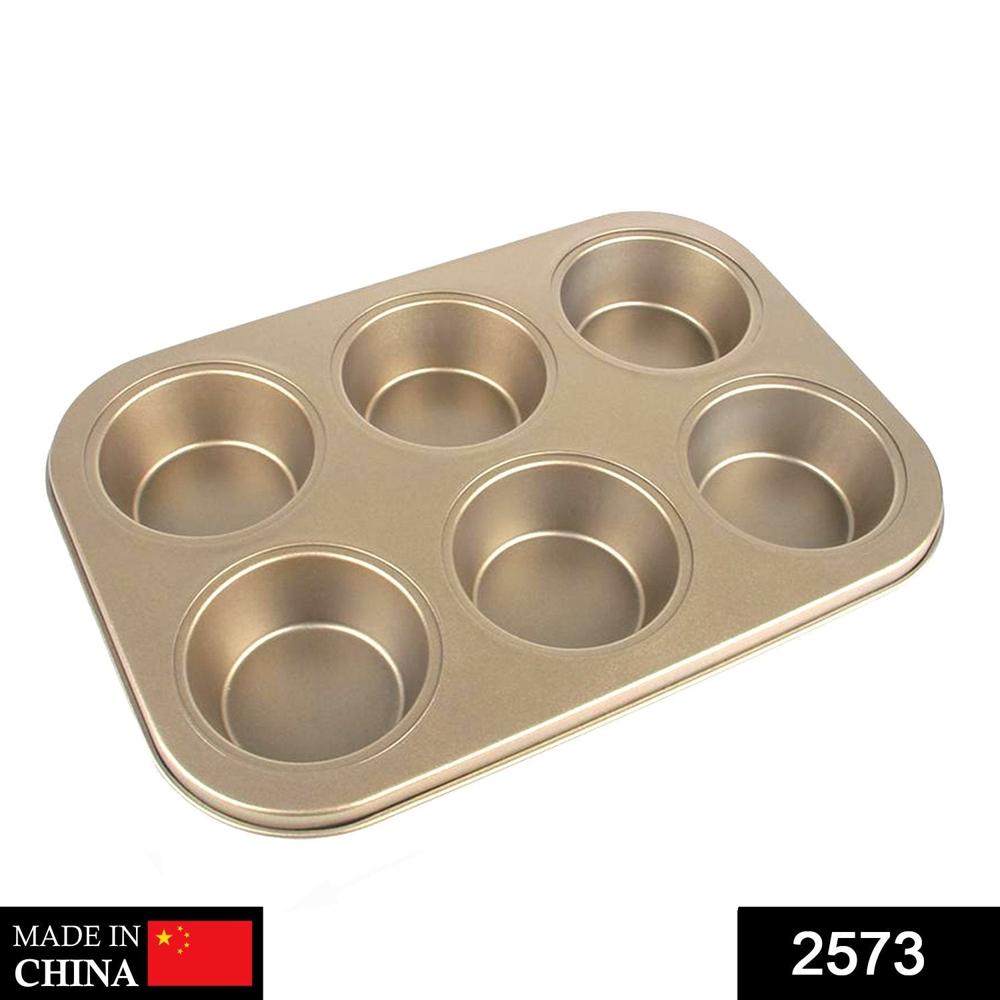 Round Shape Carbon Steel Muffin Cupcake Mould Case Bakeware - Color: Mix