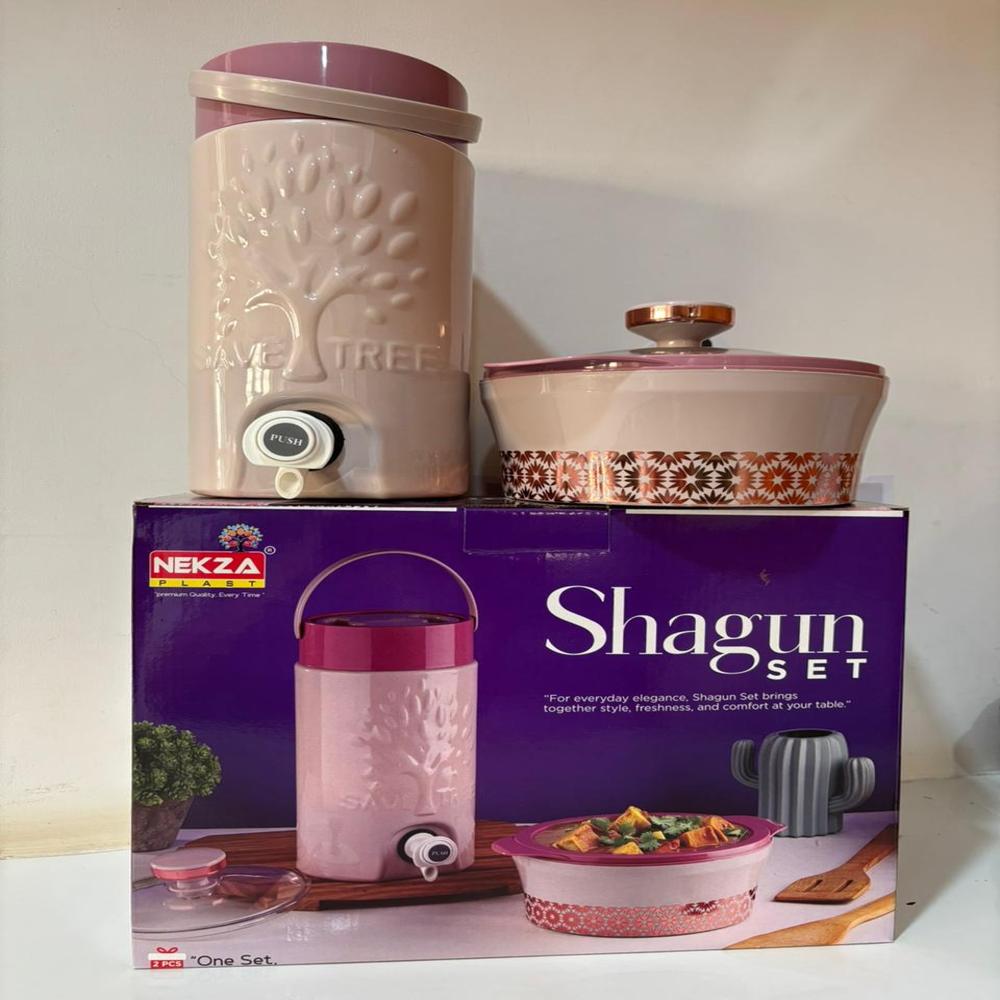 Plastic Casserole,Water Jug Nekza Plast combo set-Shagun 2pcs Combo Set
