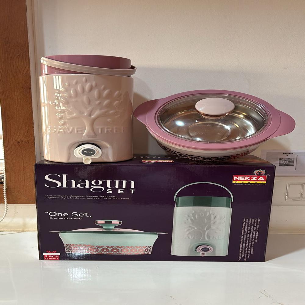 Plastic Casserole,Water Jug Nekza Plast combo set-Shagun 2pcs Combo Set
