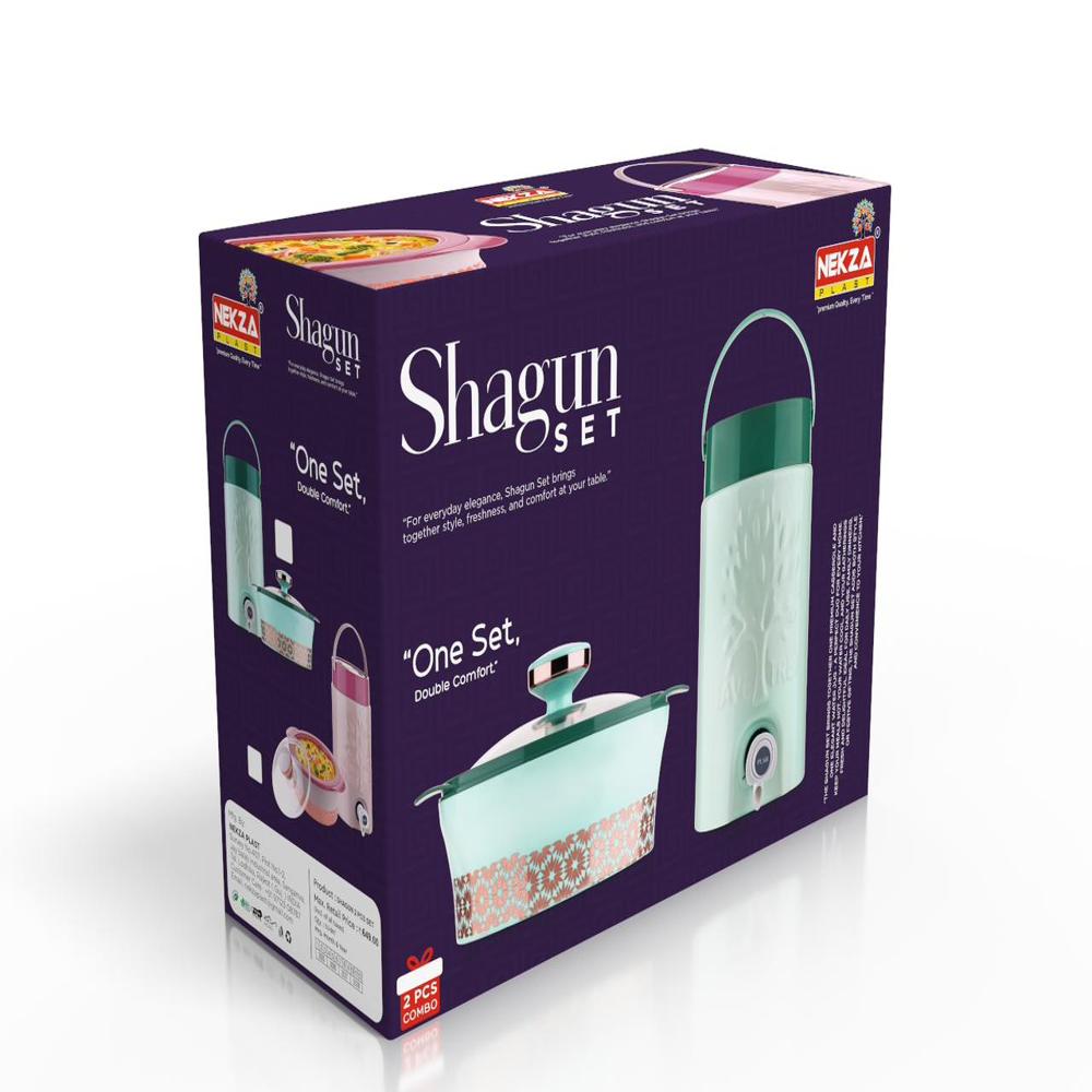 Plastic Casserole,Water Jug Nekza Plast combo set-Shagun 2pcs Combo Set