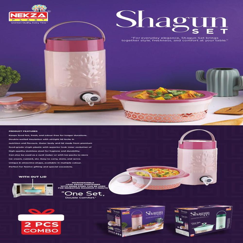 Plastic Casserole,Water Jug Nekza Plast combo set-Shagun 2pcs Combo Set