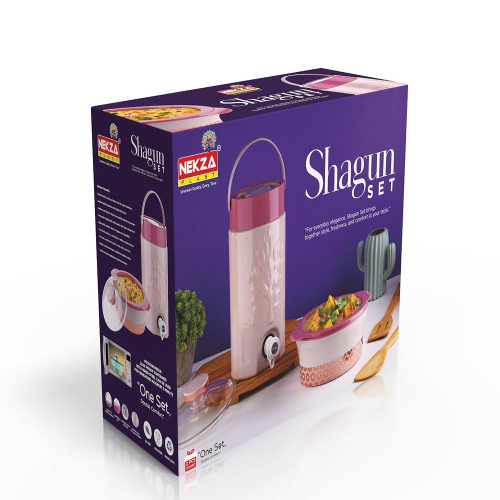 Plastic Casserole,Water Jug Nekza Plast combo set-Shagun 2pcs Combo Set