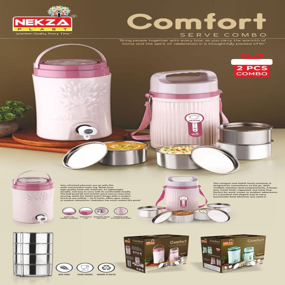 Plastic Casserole,Water Jug Nekza Plast combo set-Comfort Serve Combo Set