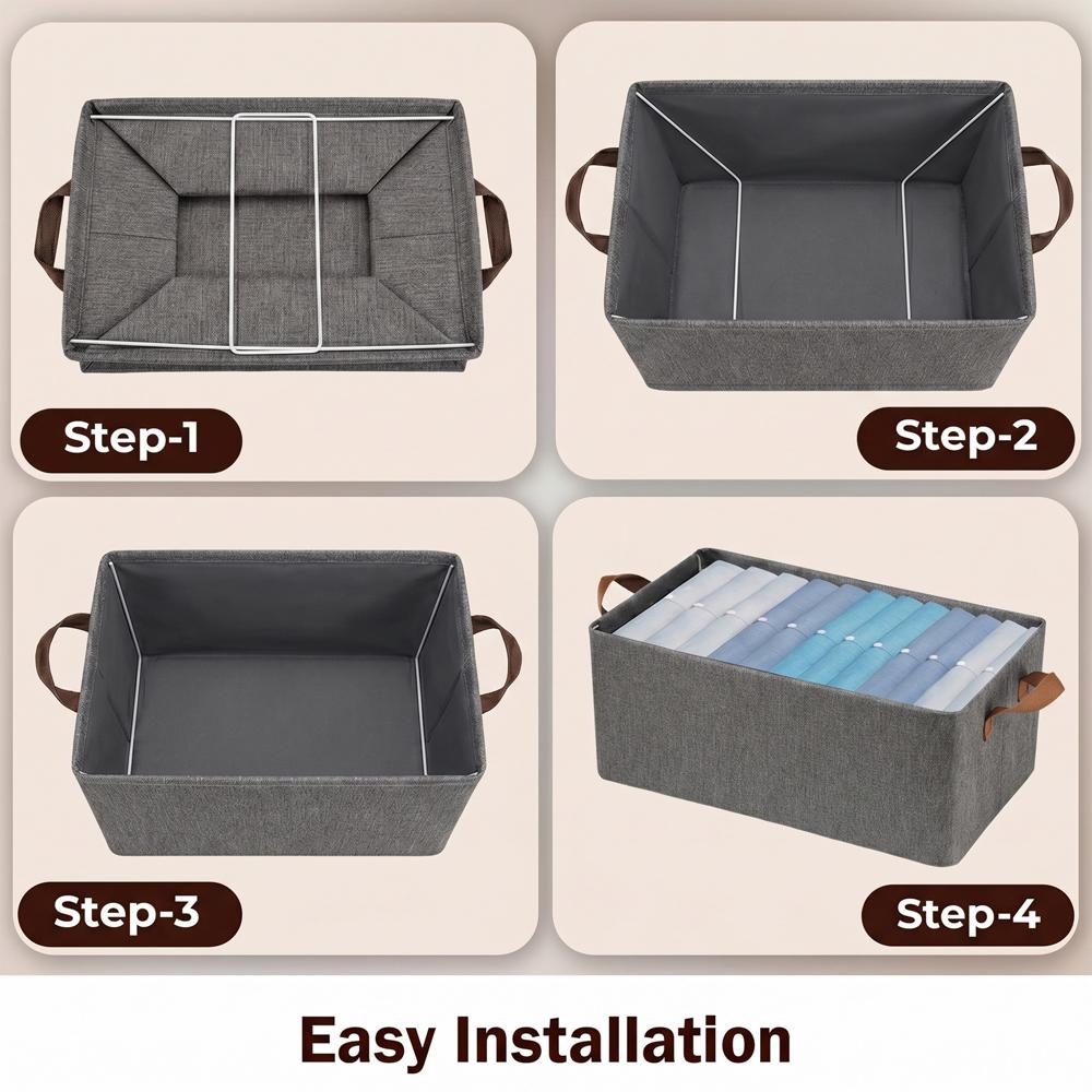 Oxford Cloth Organiser Grey Xl (PP-408) Pack Of-2