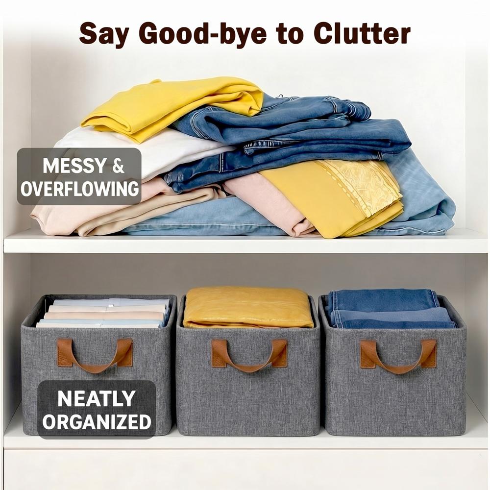 Oxford Cloth Organiser Grey Xl (PP-408) Pack Of-3