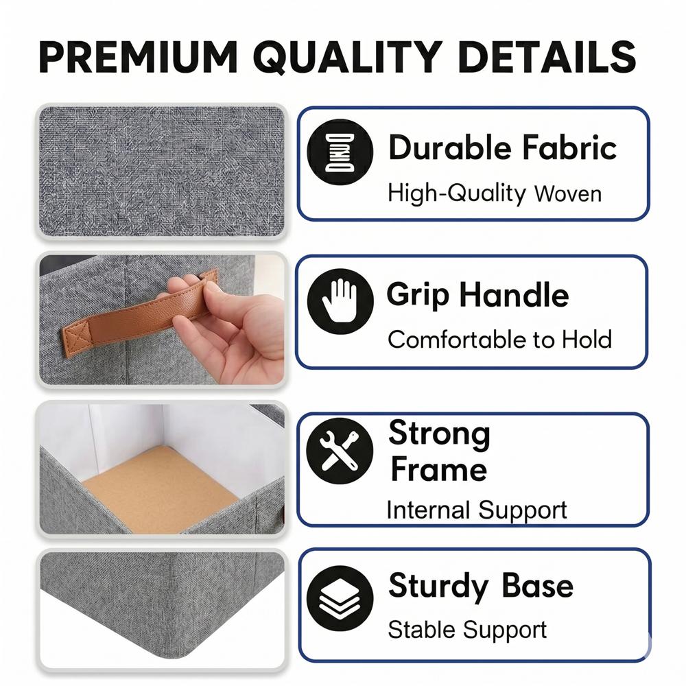 Oxford Cloth Organiser Grey Xl (PP-408) Pack Of-3
