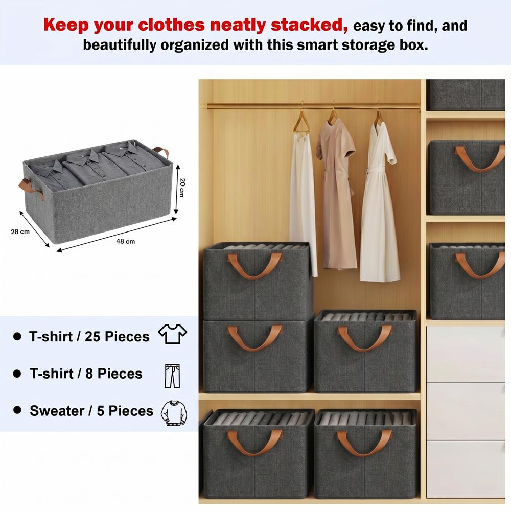 Oxford Cloth Organiser Grey Xl (PP-408) Pack Of-3