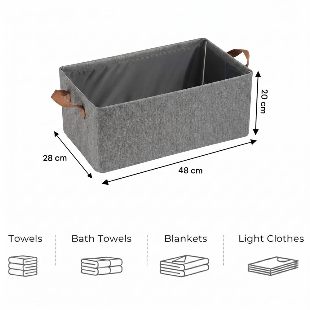 Oxford Cloth Organiser Grey Xl (PP-408) Pack Of-4