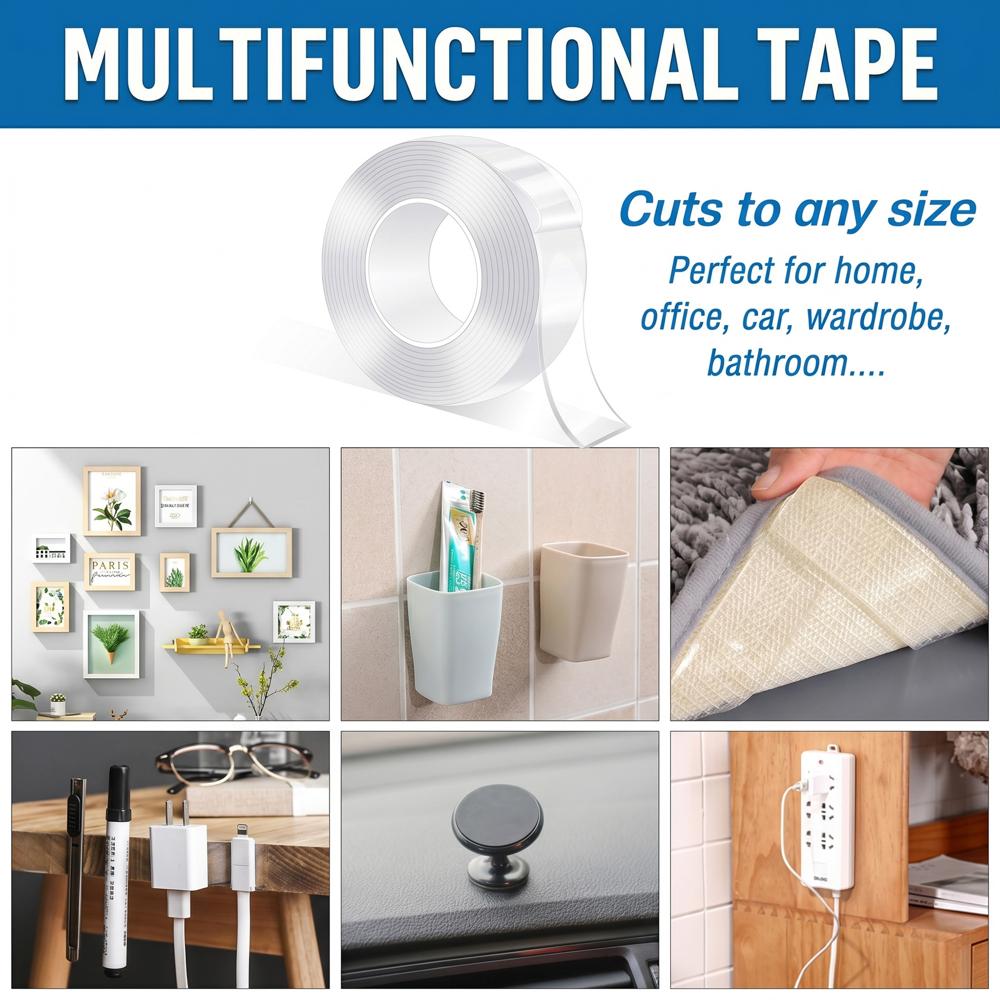 Multipurpose Double Sided Tape 1MM 3M*3Cm (PP-485)