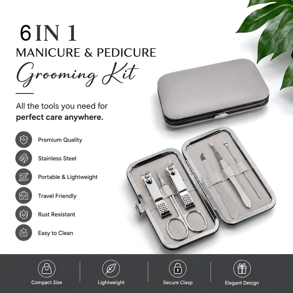 Prime Pick Manicure & Pedicure Grooming Kit Set Of 6 Pcs