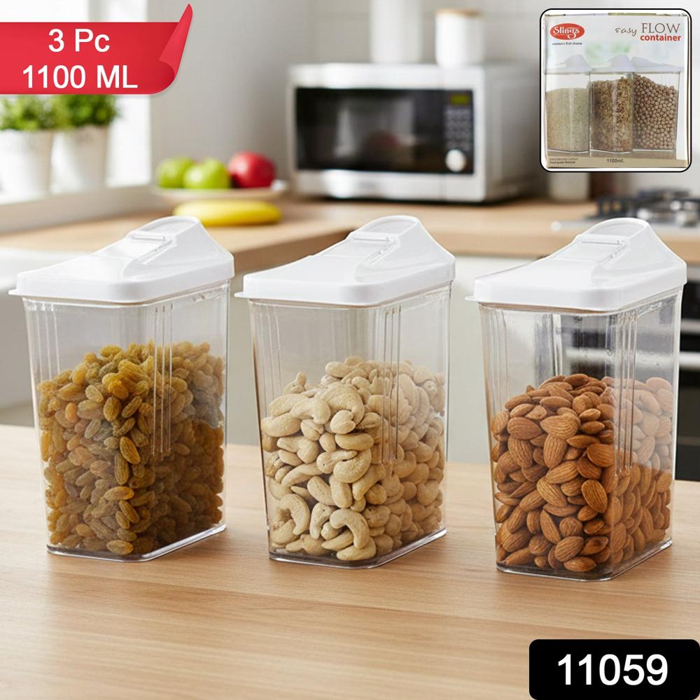 Easy Flow Airtight Storage Containers (3 Pc) - Color: Mix