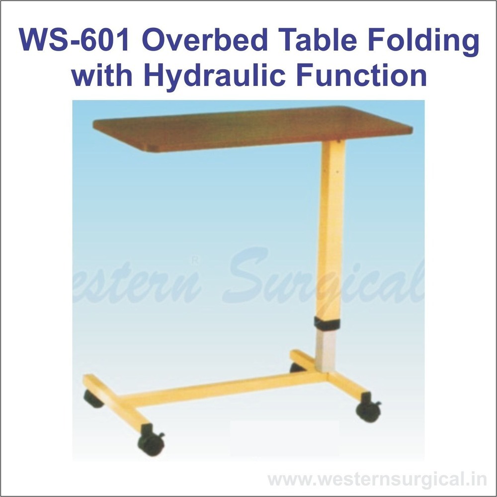 Overbed Table Folding With Hydraulic Function - Application: Hospital & Intensive Care Unit