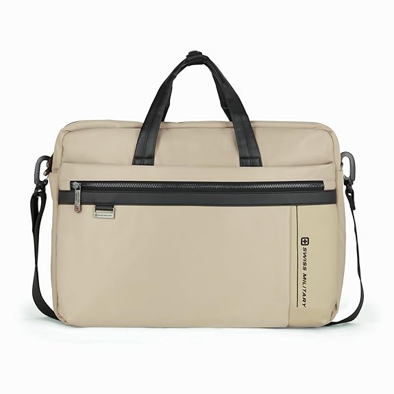 SWISS MILITARY NOMAD Premium Professionals Laptop Bag with Quick Access Pockets Anti-Theft Back Pocket, Trolley Sleeve LB19