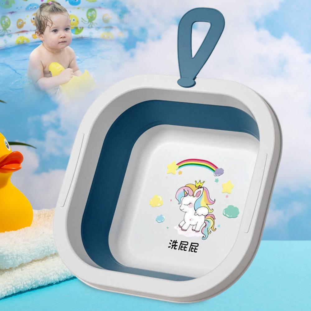 Foldable Baby Wash Basin ( 2828 Cm) - Color: Mix