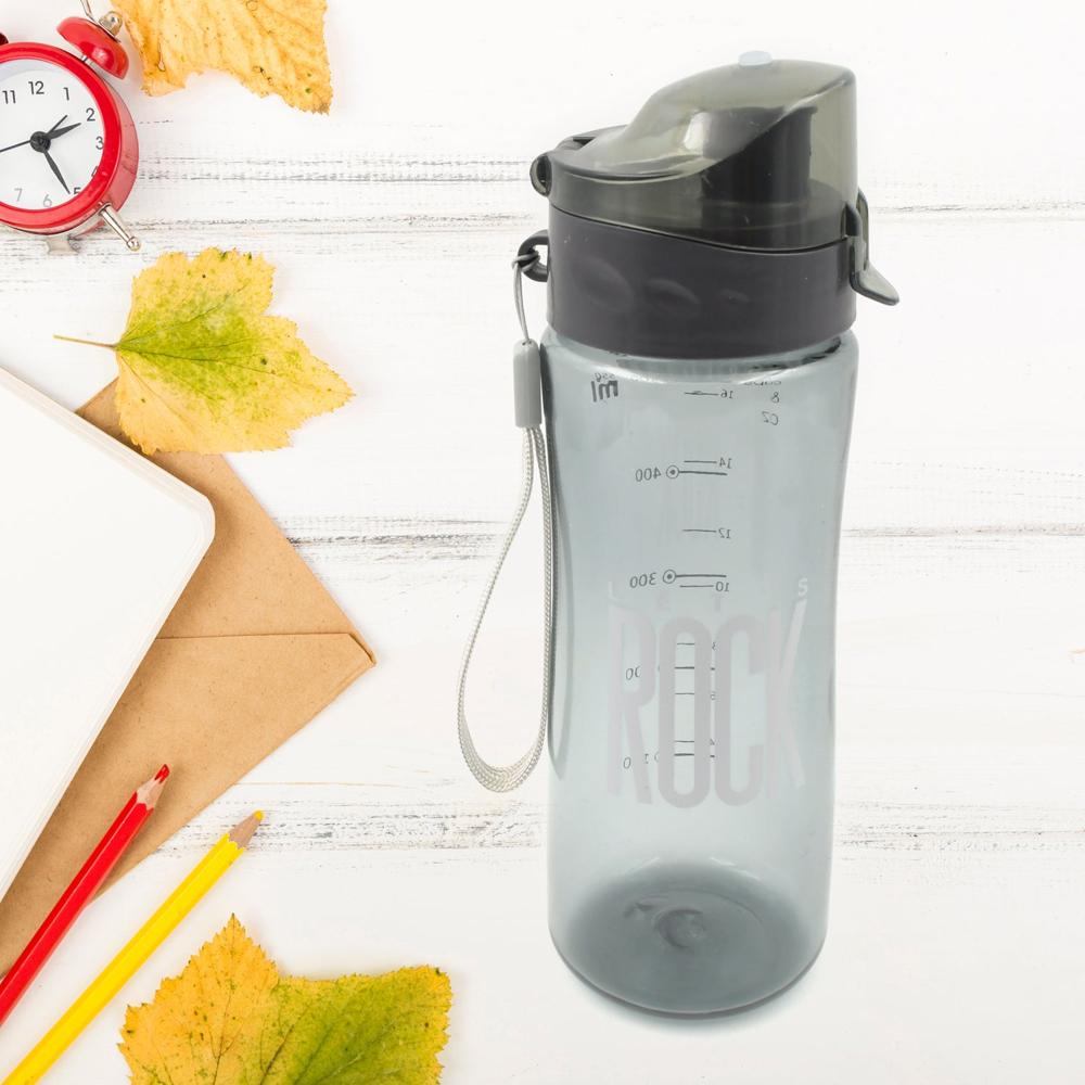 Plastic Water Bottle Outdoor Sport Bottle With Carry Case Leak Proof Bpa-Free For Travel Cold And Hot Water Plastic Water Bottle With Daily Water Intake For Gym And Children Home Travel Office Use (1 Pc ) - Color: Mix