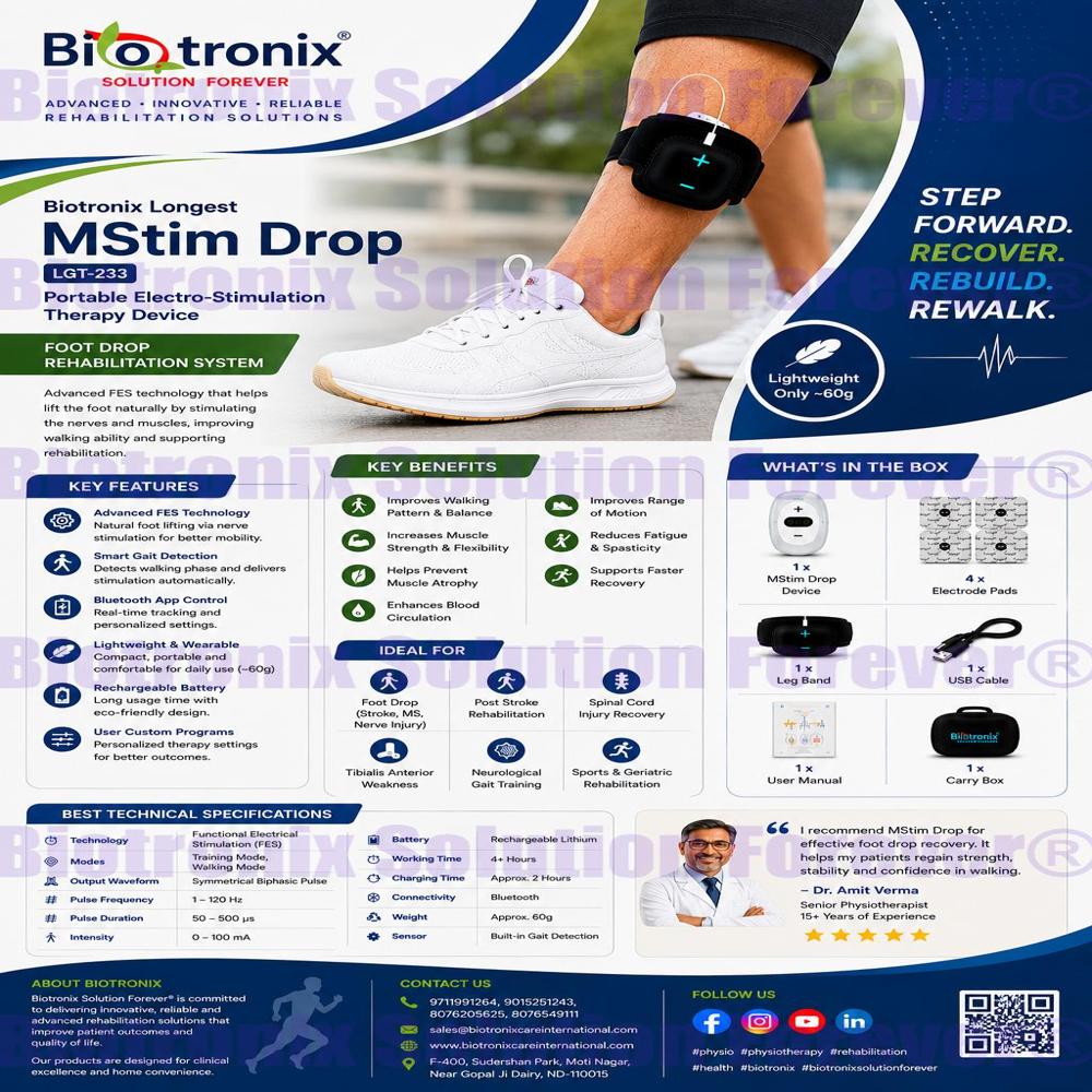 Lightweight Wearable Foot Drop Stimulator for Daily Activities