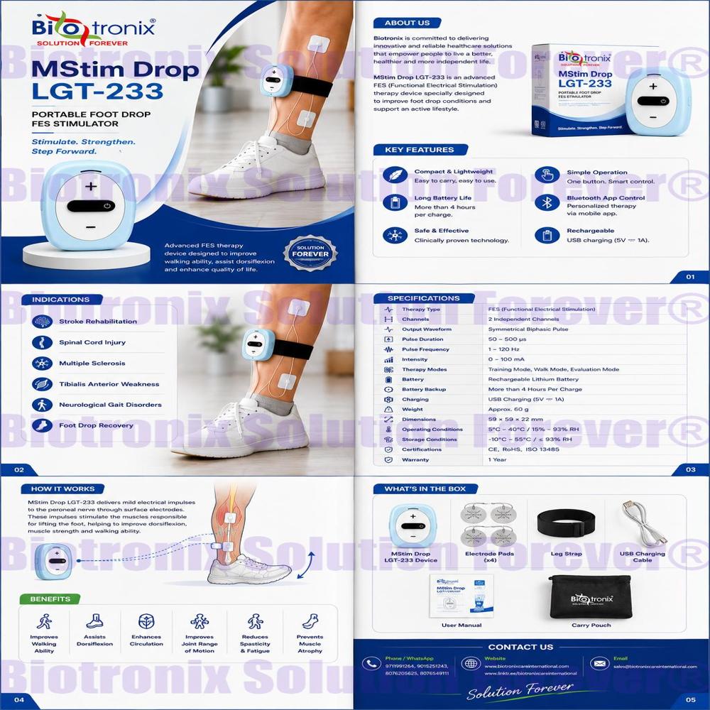 Lightweight Wearable Foot Drop Stimulator for Daily Activities