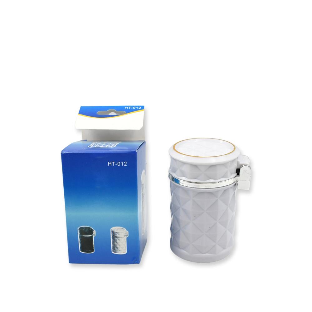 Car Cupholder LED Ashtray  Portable Blue Light, Lid & Waste Bin, Cig-arette Ashtray