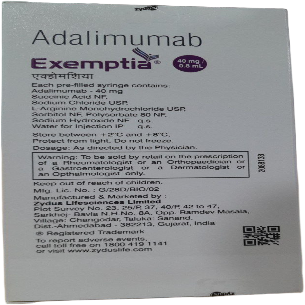 Exemptia 40mg - Adalimumab Injection