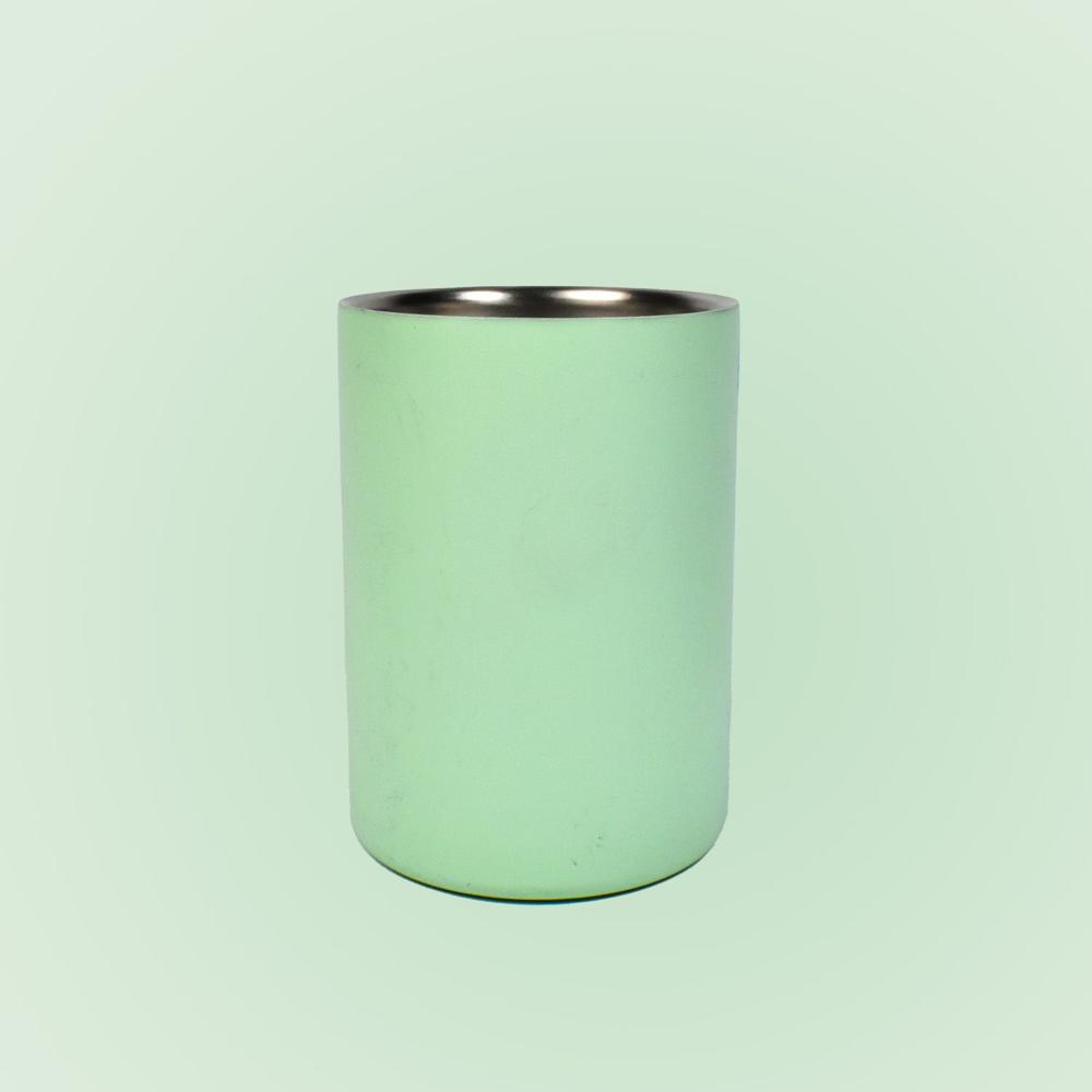 Vacuum Glass 304 Stainless Steel Home Office Lidless Anti-Scald Water Cup Drink - Color: Mix