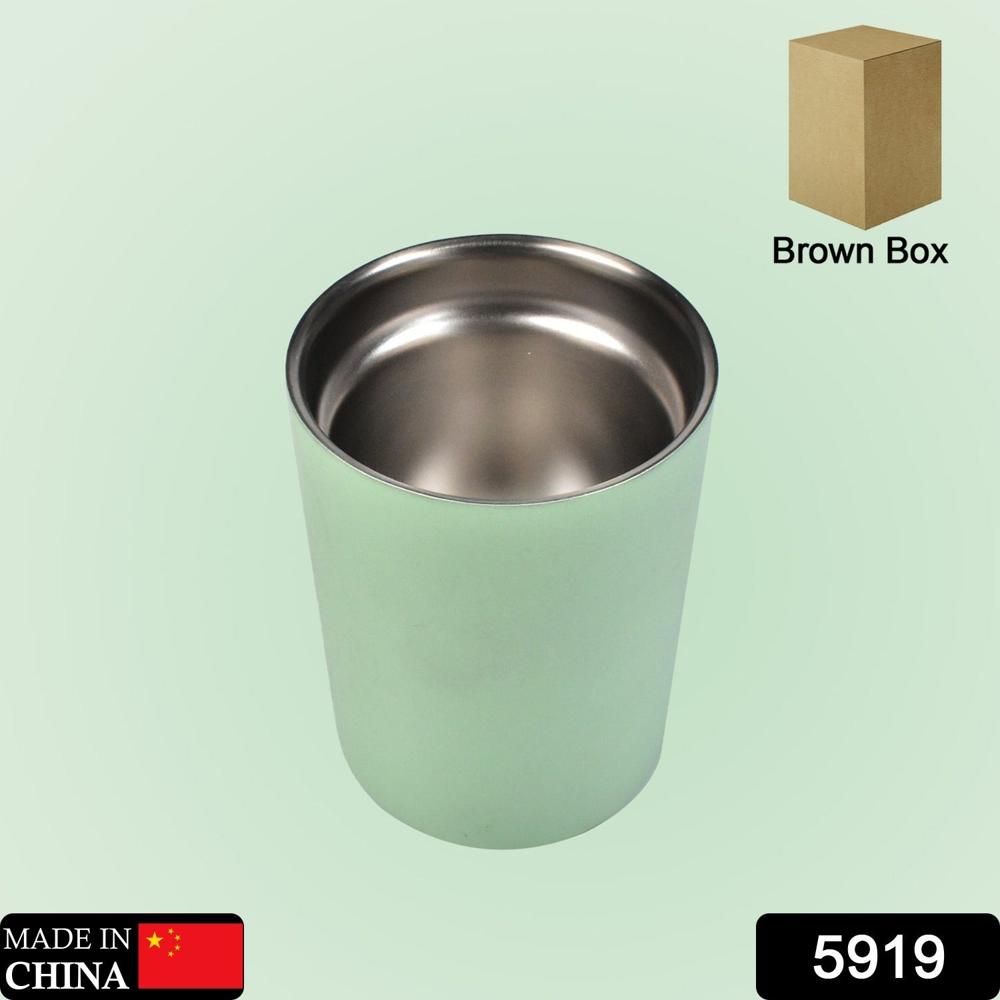 Vacuum Glass 304 Stainless Steel Home Office Lidless Anti-Scald Water Cup Drink