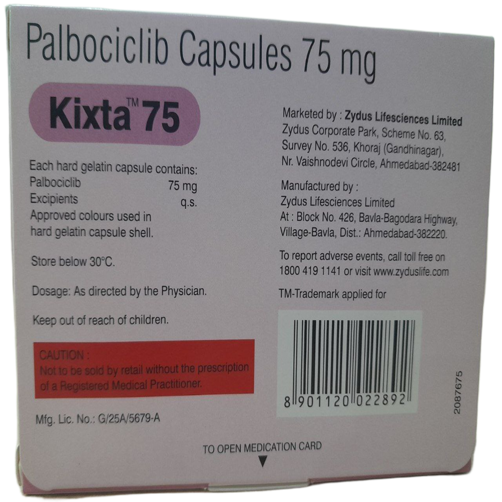 Kixta 75mg - Palbociclib Capsules