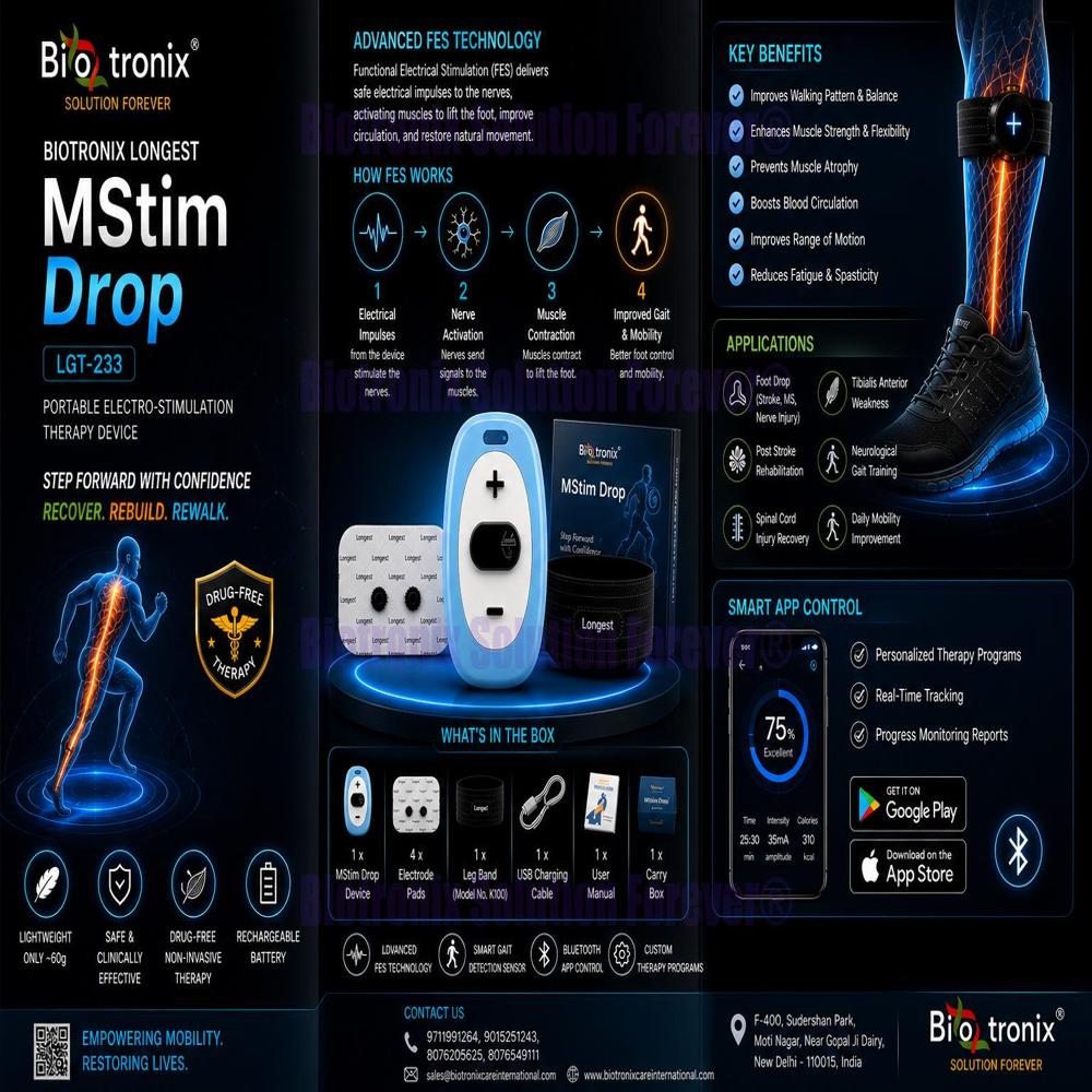Advanced EMS Therapy Device for Foot Drop Rehabilitation