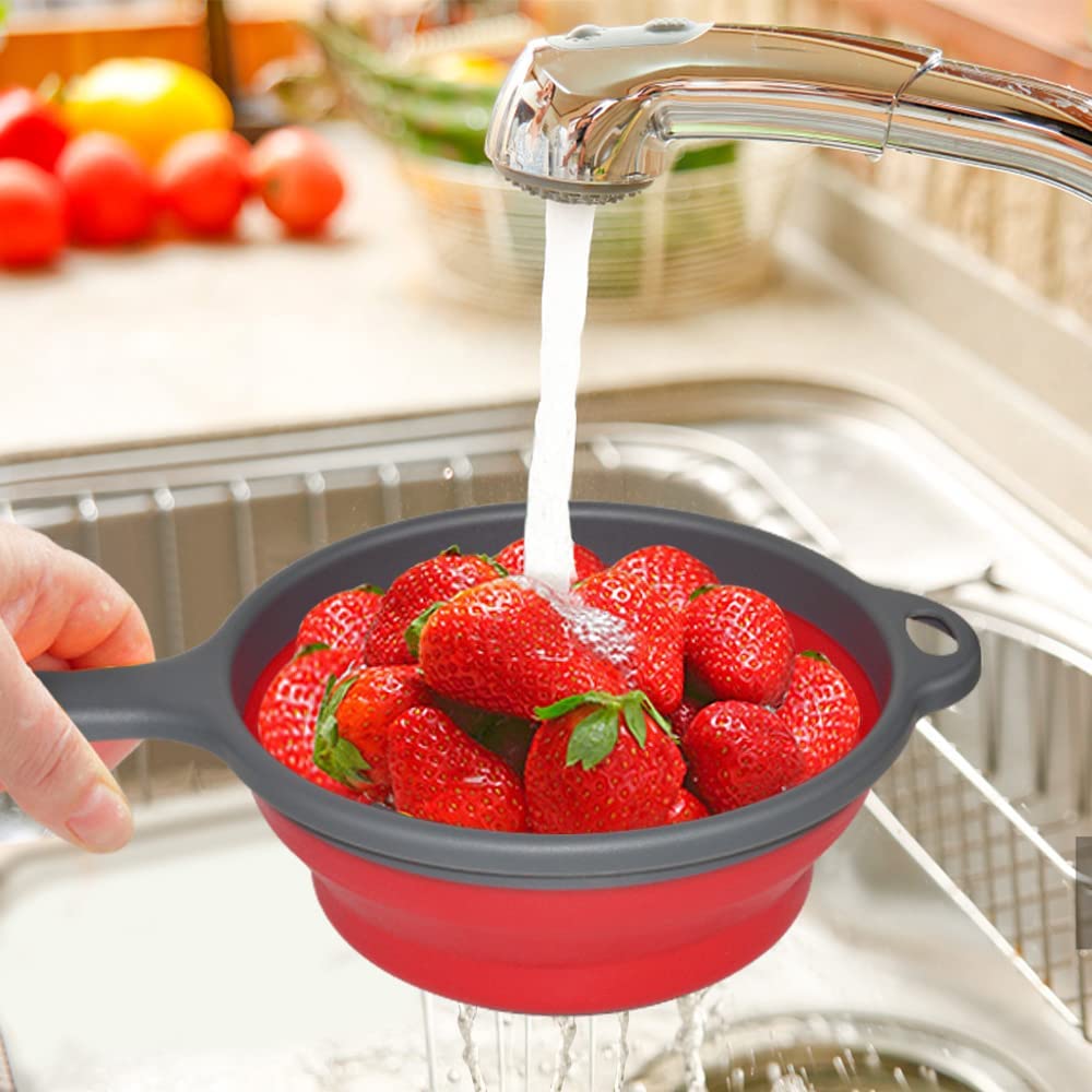 Foldable Silicone Colander for Fruit & Veggies
