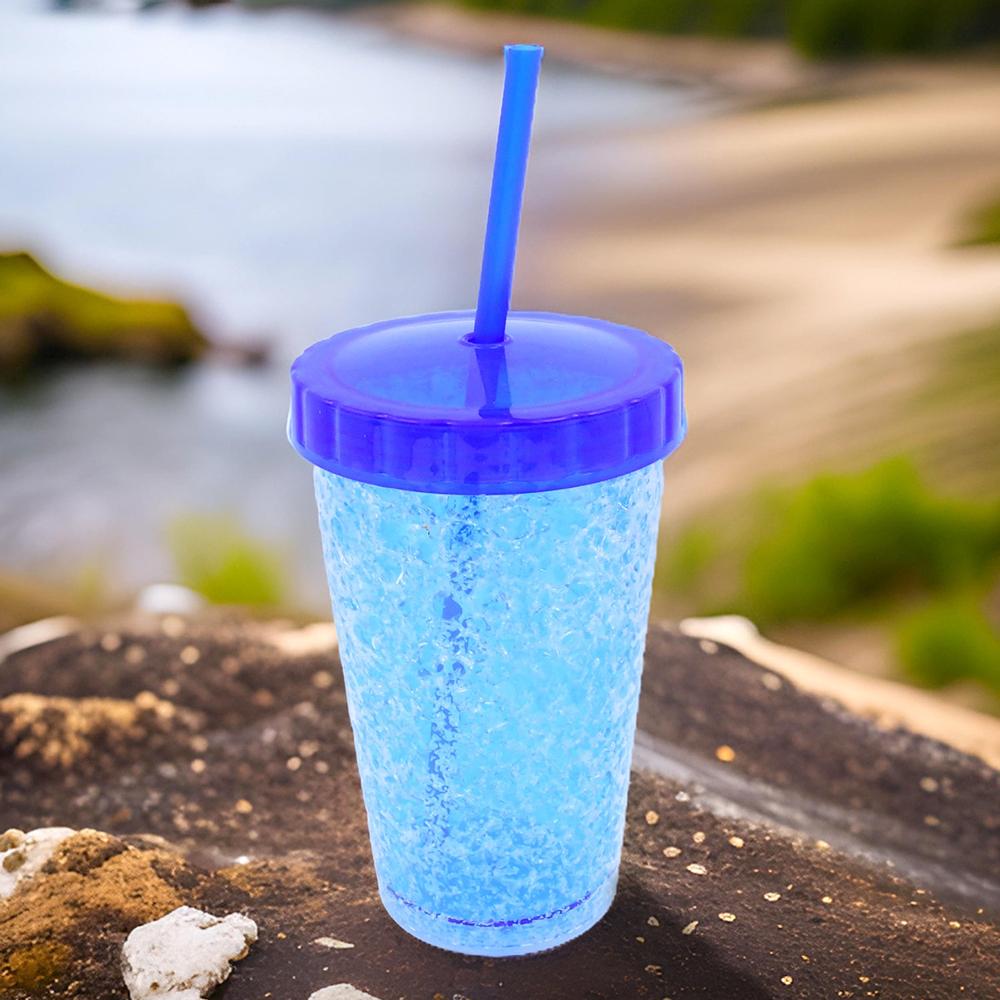 Plastic Reusable Sipper Tumbler With Lid And Straw (1 Pc / 500 Ml / Mix Color / 1 Pc)