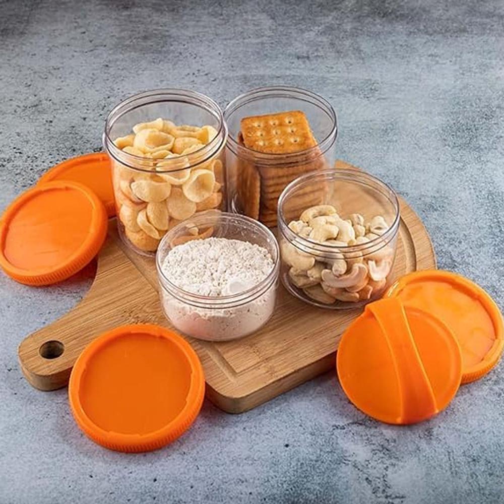 4-in-1 Stackable Dry Fruit Storage Container (1 Set) - Color: Mix