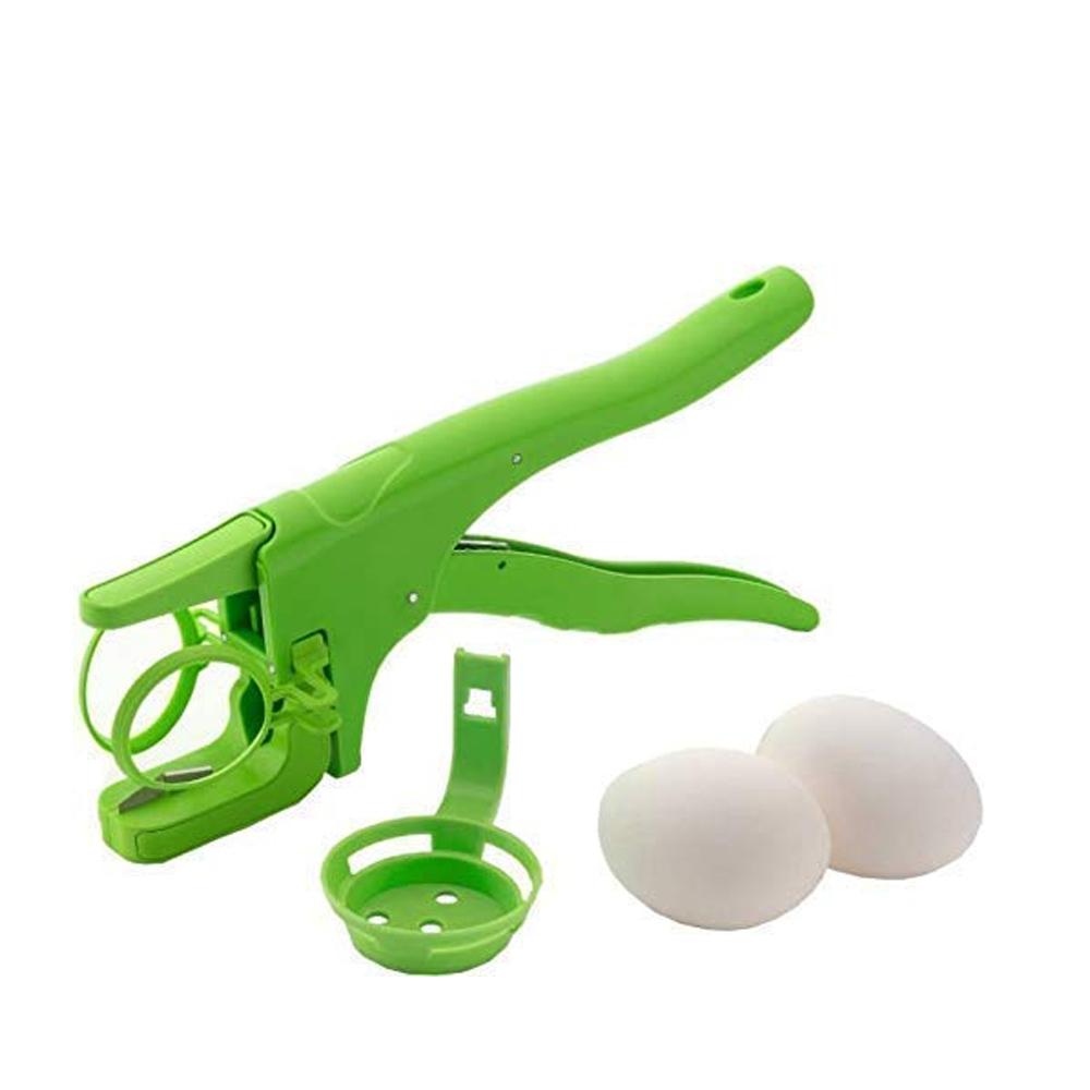Plastic Handheld Egg Cracker With Separator - Color: Mix